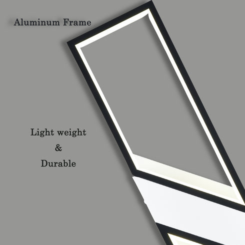 Etna Black LED Wall Sconce Modern Wall Light Indoor Rectangle